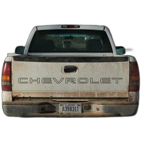 car, dirty, white, chevrolet transparent PNG cut-out