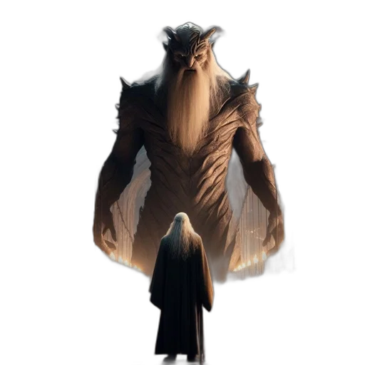 creature, dragon, staff, mask transparent PNG cut-out