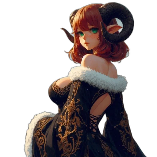 dress, dragon, staff, mask transparent PNG cut-out