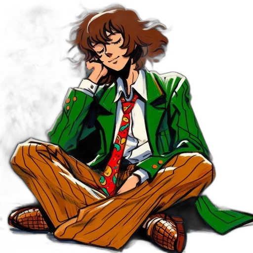 jacket, cartoon, comic book art, concept art transparent PNG cut-out
