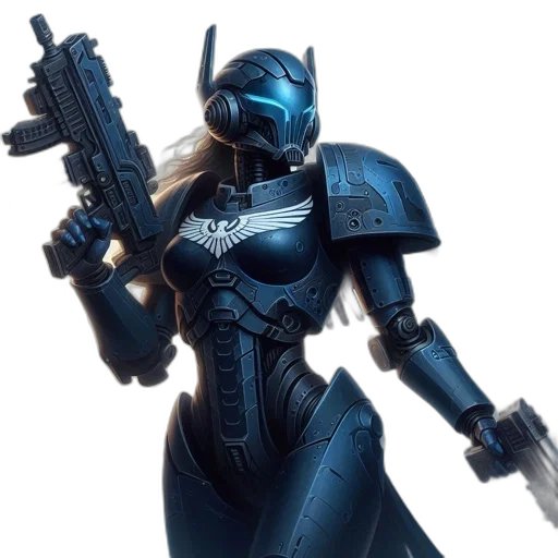 robot, weapon, concept art, 3d render transparent PNG cut-out