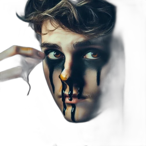mask, face, creature, photorealistic transparent PNG cut-out