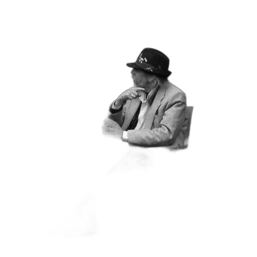 hat, jacket, staff, face transparent PNG cut-out