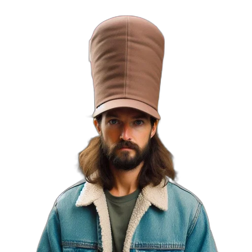 hat, jacket, hair, crown transparent PNG cut-out