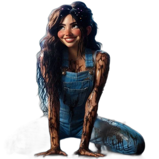 dress, hair, cartoon, fantasy art transparent PNG cut-out
