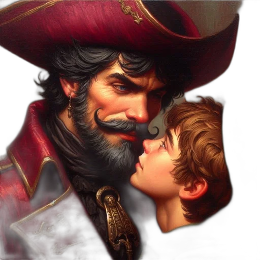 face, hat, photorealistic, oil painting transparent PNG cut-out