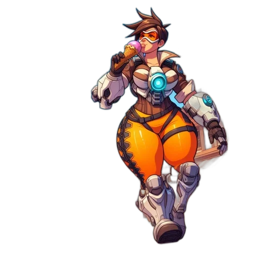 robot, weapon, staff, dress transparent PNG cut-out