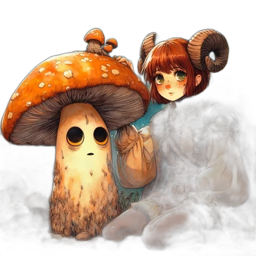 mask, hat, creature, staff transparent PNG cut-out