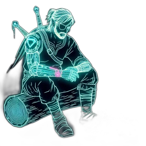 sword, weapon, robot, staff transparent PNG cut-out