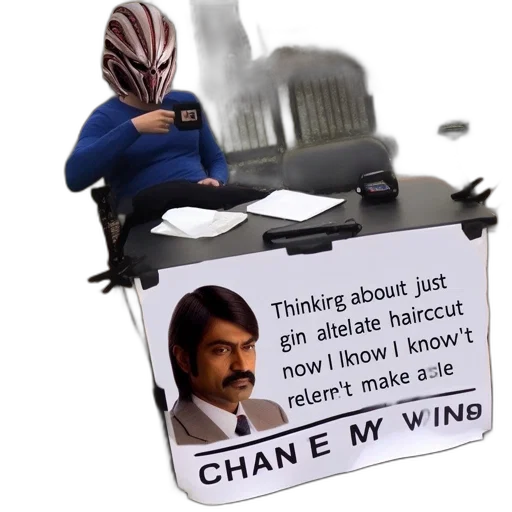 creature, hair, robot, weapon transparent PNG cut-out