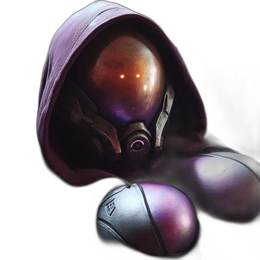 robot, mask, weapon, creature transparent PNG cut-out