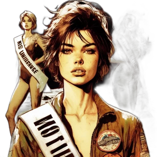 jacket, weapon, comic book art, concept art transparent PNG cut-out