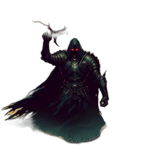 creature, mask, staff, dragon transparent PNG cut-out