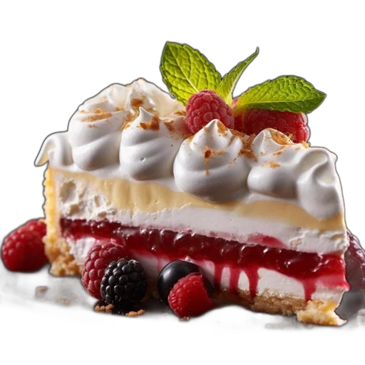food, crown, photorealistic, 3d render transparent PNG cut-out