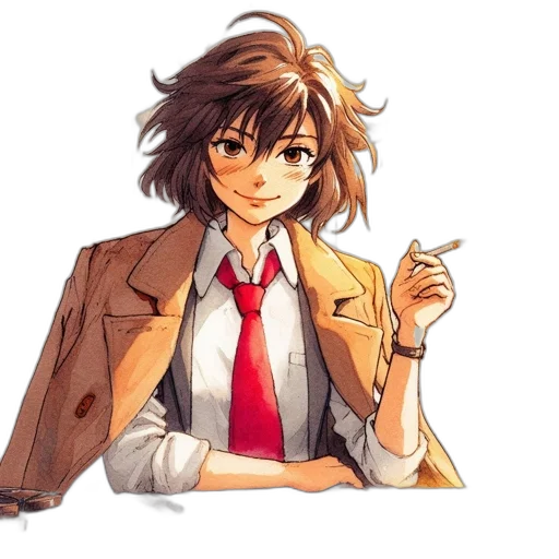 jacket, staff, face, umbrella transparent PNG cut-out