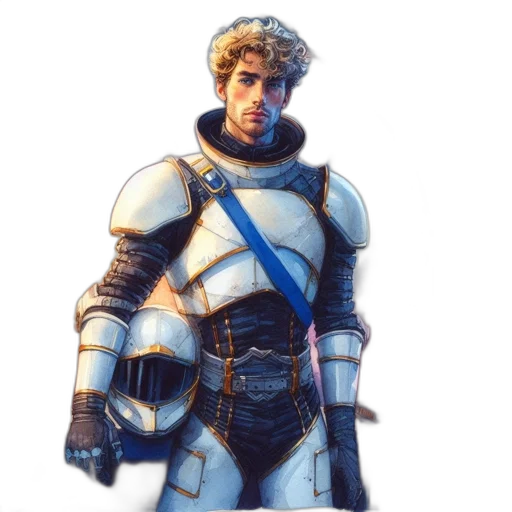 jacket, robot, sword, staff transparent PNG cut-out