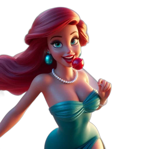 dress, 3d render, concept art, cartoon transparent PNG cut-out