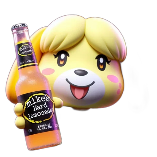 bottle, food, animal, 3d render transparent PNG cut-out