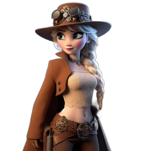 hat, staff, jacket, concept art transparent PNG cut-out