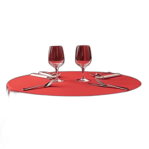 furniture, umbrella, 3d render, red transparent PNG cut-out