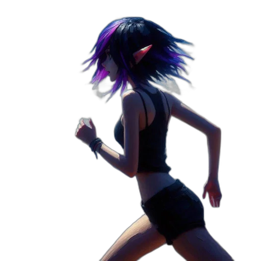 hair, creature, dress, concept art transparent PNG cut-out