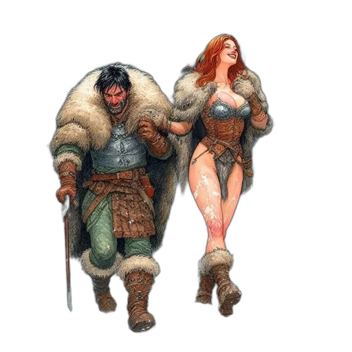 jacket, fantasy art, concept art, comic book art transparent PNG cut-out