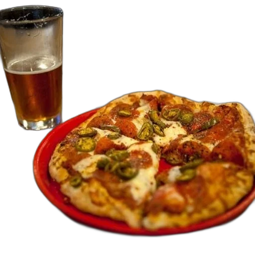 food, 3d render, pizza, jalapenos transparent PNG cut-out