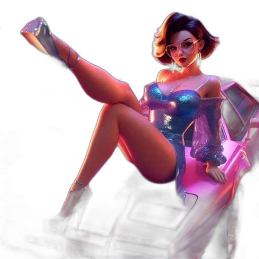 dress, robot, concept art, comic book art transparent PNG cut-out
