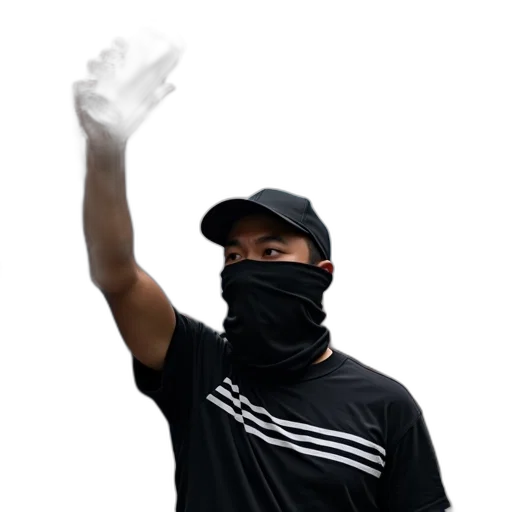 mask, staff, weapon, hat transparent PNG cut-out