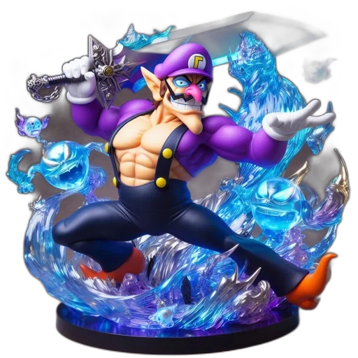 concept art, 3d render, vaporwave, underwater transparent PNG cut-out