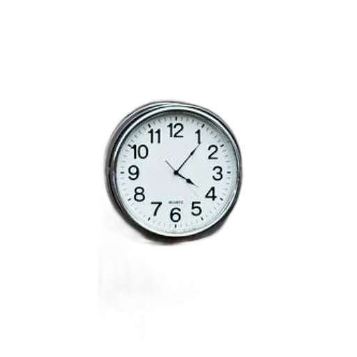 round, clock, black, numbers transparent PNG cut-out