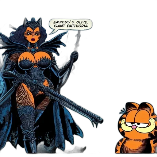 comic book art, concept art, two, characters transparent PNG cut-out