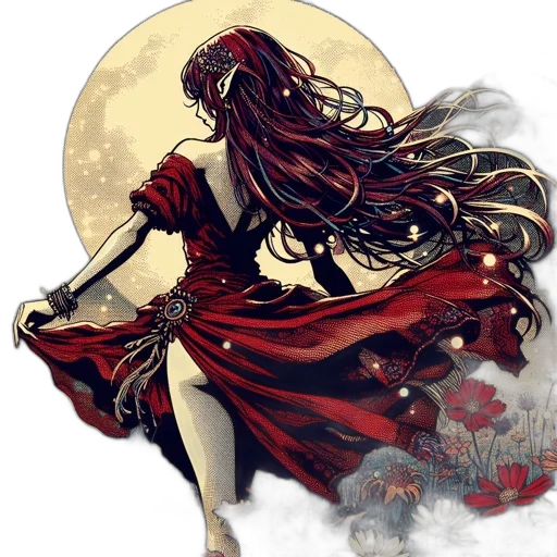 dress, mask, fantasy art, anime transparent PNG cut-out