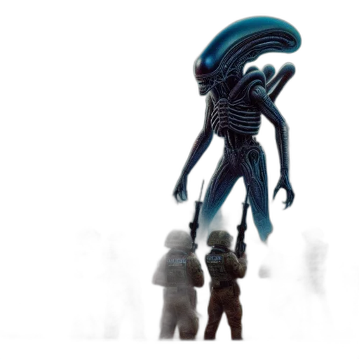 creature, robot, concept art, 3d render transparent PNG cut-out