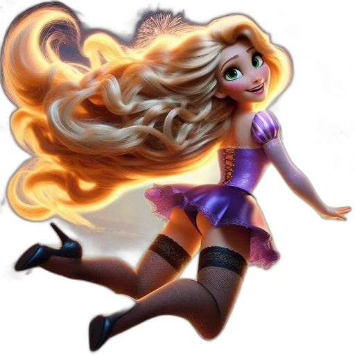 hair, dress, fantasy art, cartoon transparent PNG cut-out