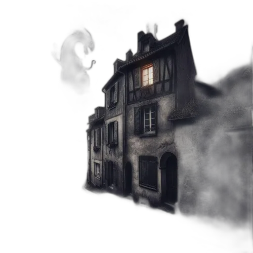 mask, building, face, creature transparent PNG cut-out