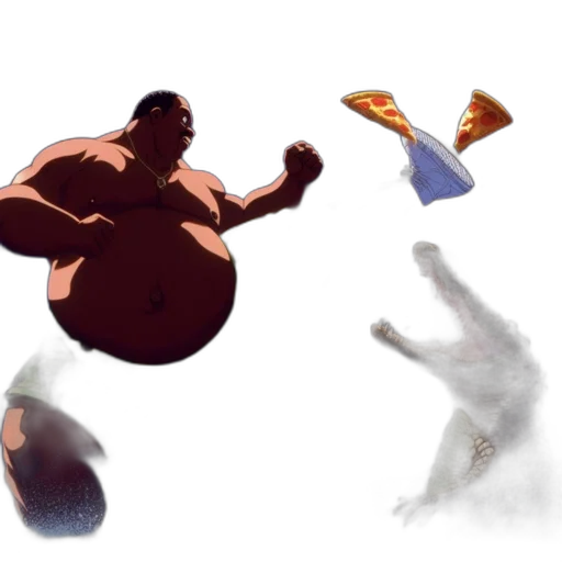 food, concept art, comic book art, pixel art transparent PNG cut-out