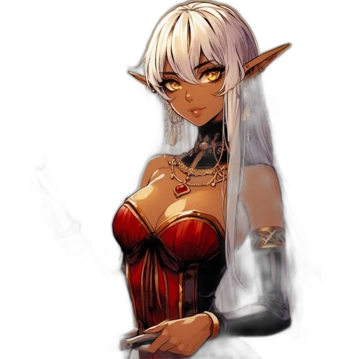 staff, dragon, dress, jewelry transparent PNG cut-out