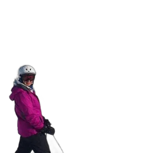 jacket, staff, snow, skier transparent PNG cut-out