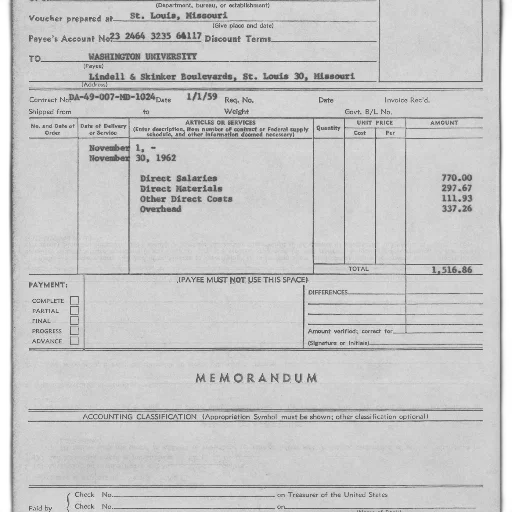 vintage, invoice, washington, university transparent PNG cut-out