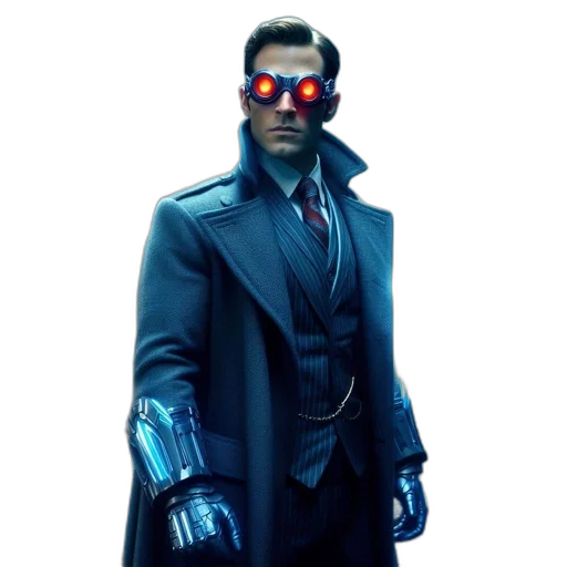 jacket, mask, robot, face transparent PNG cut-out