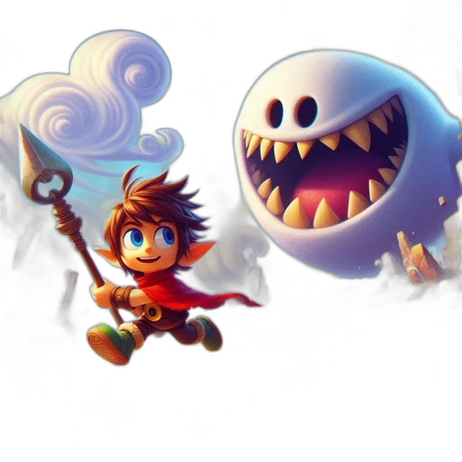 concept art, pixel art, fantasy art, 3d render transparent PNG cut-out