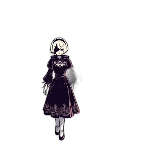 dress, mask, jacket, staff transparent PNG cut-out