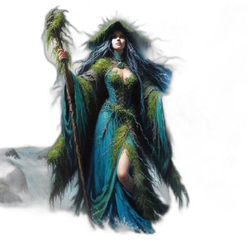 dress, fantasy art, concept art, comic book art transparent PNG cut-out