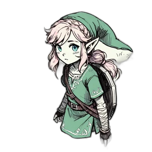 staff, hat, weapon, dress transparent PNG cut-out