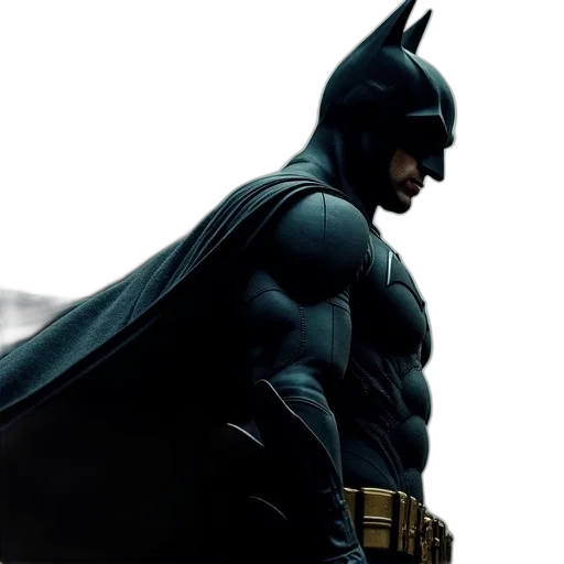 comic book art, concept art, 3d render, batman transparent PNG cut-out
