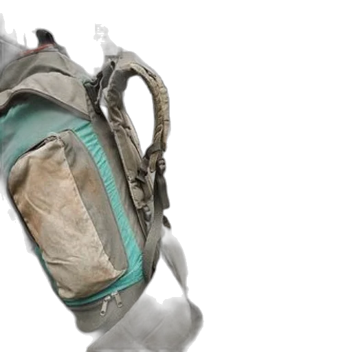jacket, 3d render, worn-out, backpack transparent PNG cut-out