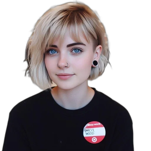 hair, jacket, face, staff transparent PNG cut-out