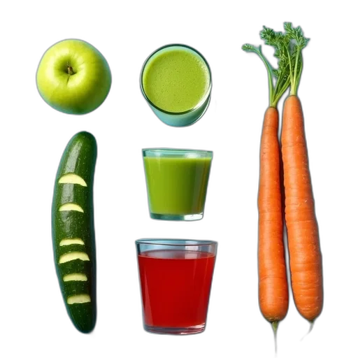 food, photorealistic, green, neon transparent PNG cut-out