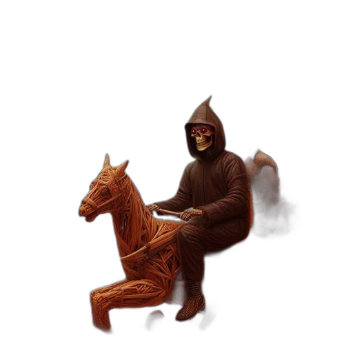 creature, animal, jacket, staff transparent PNG cut-out